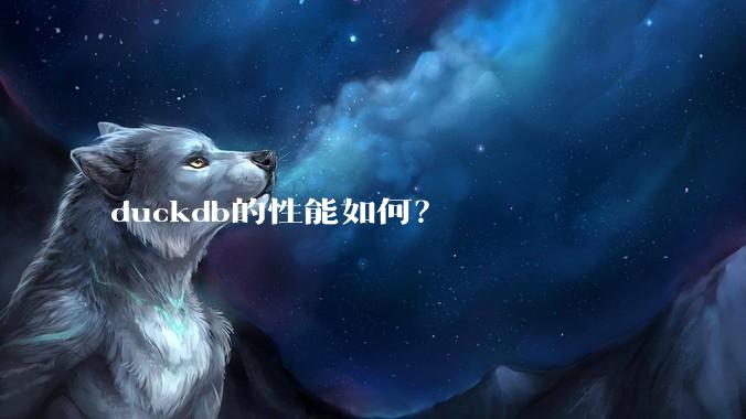 duckdb的性能如何？