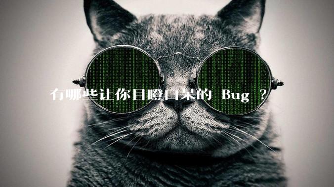 有哪些让你目瞪口呆的 Bug ？