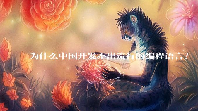 为什么中国开发不出流行的编程语言？